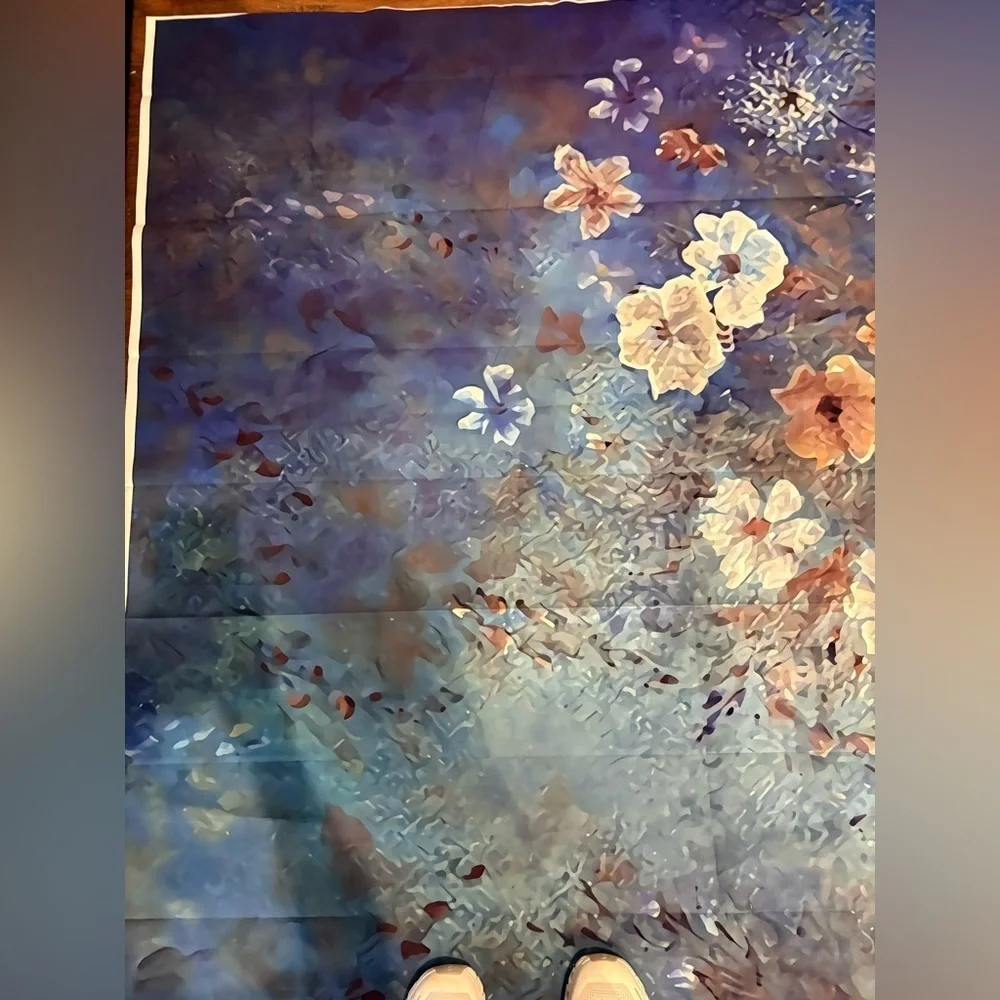 5’ x 7’ HUGE WALL FABRIC LIVE SHOW BACKDROP PICTURE PROPS FLORAL BUTTERFLY NEW